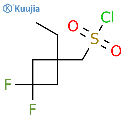 (1-Ethyl-3,3-difluorocyclobutyl)methanesulfonyl chloride structure