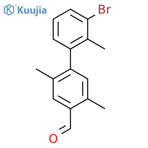 4-(3-Bromo-2-methylphenyl)-2,5-dimethylbenzaldehyde structure