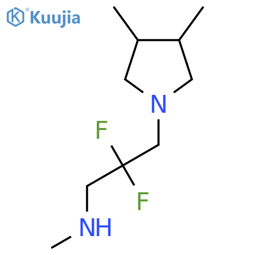 3-(3,4-dimethylpyrrolidin-1-yl)-2,2-difluoro-N-methylpropan-1-amine structure