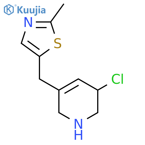 3-Chloro-5-[(2-methyl-1,3-thiazol-5-yl)methyl]-1,2,3,6-tetrahydropyridine structure