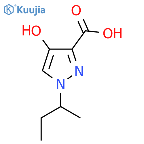 1-(butan-2-yl)-4-hydroxy-1H-pyrazole-3-carboxylic acid structure