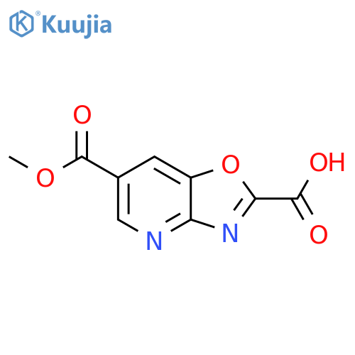 6-(methoxycarbonyl)oxazolo[4,5-b]pyridine-2-carboxylic acid structure