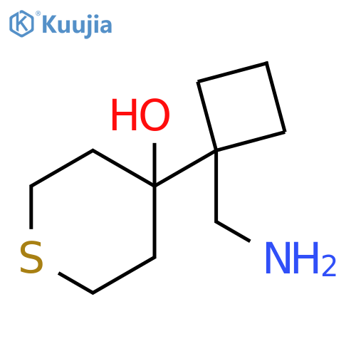 2H-Thiopyran-4-ol, 4-[1-(aminomethyl)cyclobutyl]tetrahydro- structure
