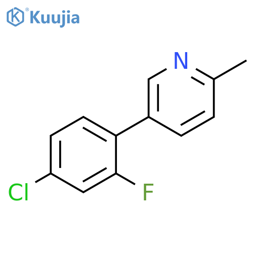 Pyridine, 5-(4-chloro-2-fluorophenyl)-2-methyl- structure