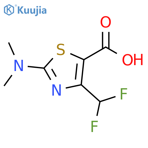 5-Thiazolecarboxylic acid, 4-(difluoromethyl)-2-(dimethylamino)- structure