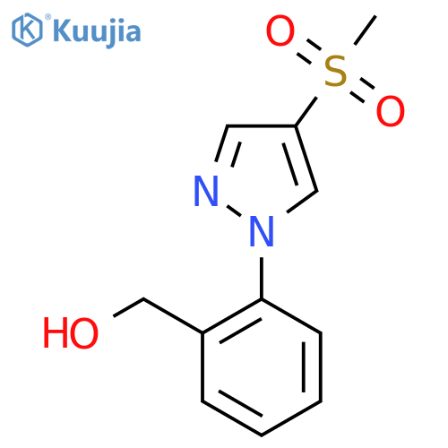 2-(4-methanesulfonyl-1H-pyrazol-1-yl)phenylmethanol structure