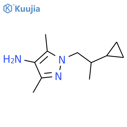 1-(2-cyclopropylpropyl)-3,5-dimethyl-1H-pyrazol-4-amine structure