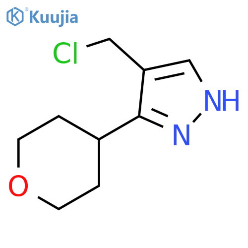 4-(chloromethyl)-5-(tetrahydro-2H-pyran-4-yl)-1H-pyrazole structure