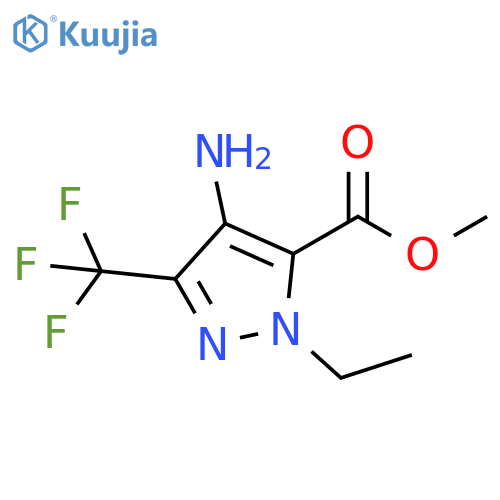 1H-Pyrazole-5-carboxylic acid, 4-amino-1-ethyl-3-(trifluoromethyl)-, methyl ester structure