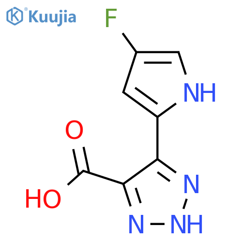 5-(4-fluoro-1H-pyrrol-2-yl)-1H-1,2,3-triazole-4-carboxylic acid structure