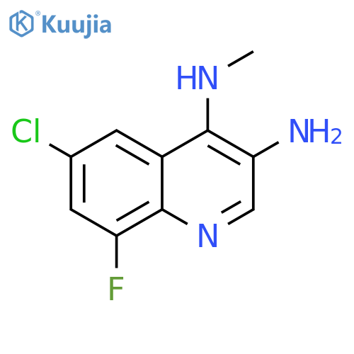 3,4-Quinolinediamine, 6-chloro-8-fluoro-N4-methyl- structure