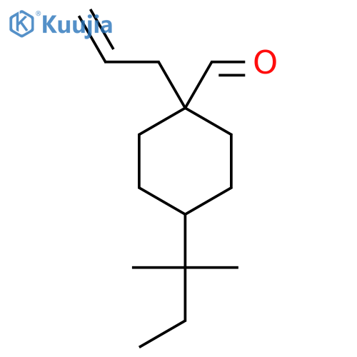 4-(2-Methylbutan-2-yl)-1-(prop-2-en-1-yl)cyclohexane-1-carbaldehyde structure