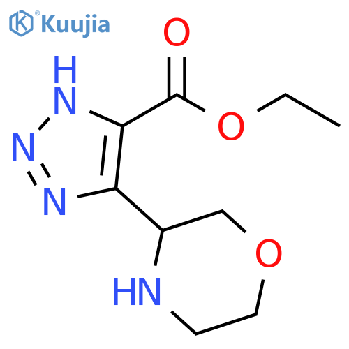 1H-1,2,3-Triazole-5-carboxylic acid, 4-(3-morpholinyl)-, ethyl ester structure