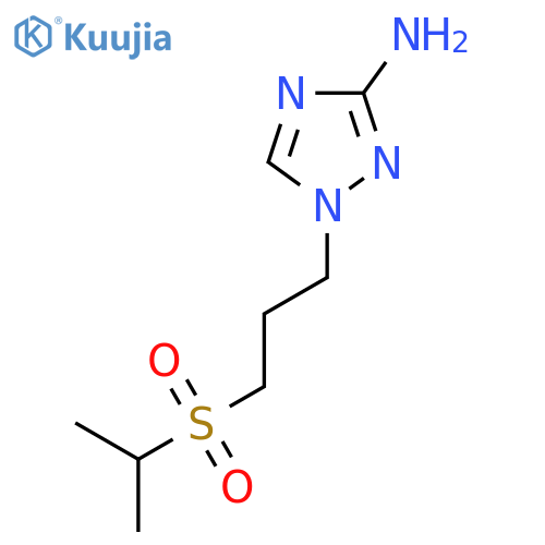 1-3-(propane-2-sulfonyl)propyl-1H-1,2,4-triazol-3-amine structure