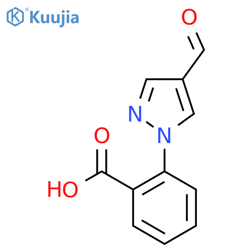 2-(4-formyl-1H-pyrazol-1-yl)benzoic acid structure