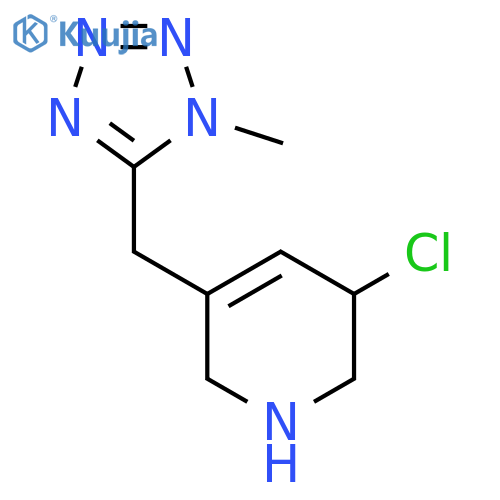 3-chloro-5-[(1-methyl-1H-1,2,3,4-tetrazol-5-yl)methyl]-1,2,3,6-tetrahydropyridine structure