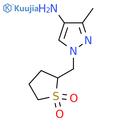 2-(4-amino-3-methyl-1H-pyrazol-1-yl)methyl-1lambda6-thiolane-1,1-dione structure