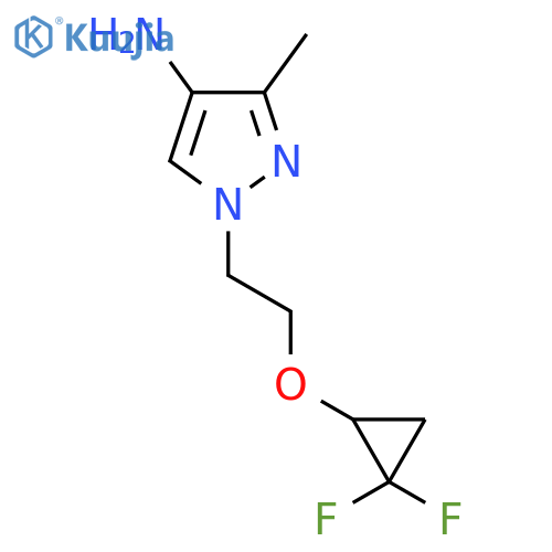 1-2-(2,2-difluorocyclopropoxy)ethyl-3-methyl-1H-pyrazol-4-amine structure