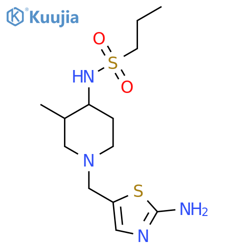 N-{1-[(2-amino-1,3-thiazol-5-yl)methyl]-3-methylpiperidin-4-yl}propane-1-sulfonamide structure