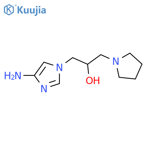 1-(4-amino-1H-imidazol-1-yl)-3-(pyrrolidin-1-yl)propan-2-ol structure