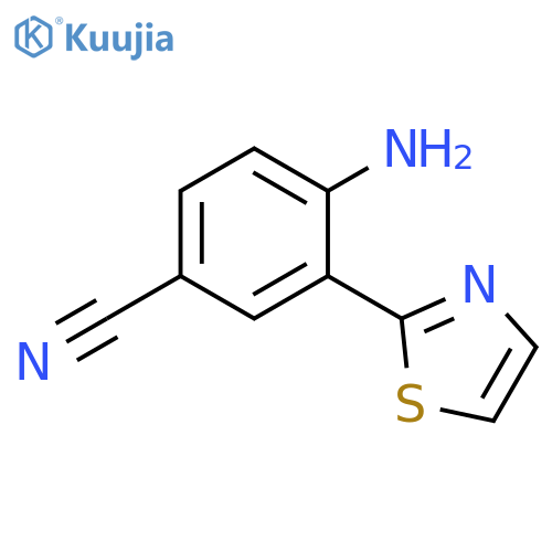 Benzonitrile, 4-amino-3-(2-thiazolyl)- structure