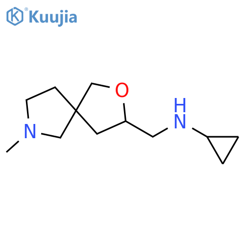 2-Oxa-7-azaspiro[4.4]nonane-3-methanamine, N-cyclopropyl-N-methyl- structure