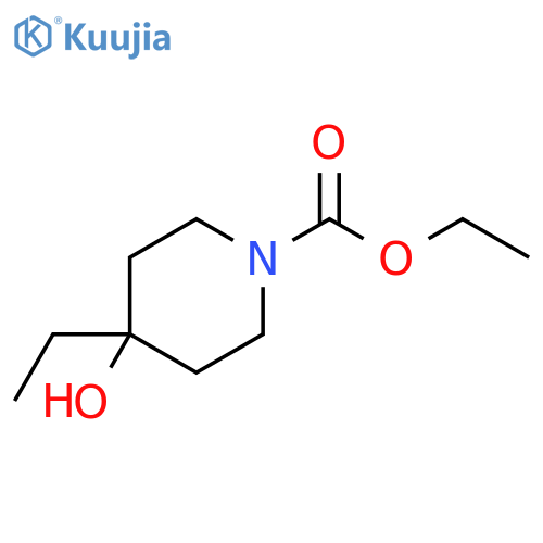 1-Piperidinecarboxylic acid, 4-ethyl-4-hydroxy-, ethyl ester structure