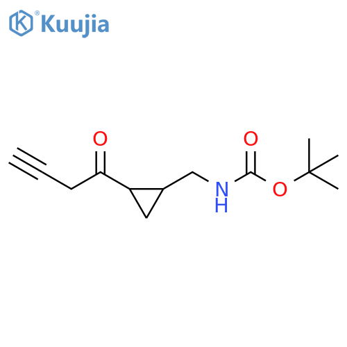 Carbamic acid, N-[[2-(1-oxo-3-butyn-1-yl)cyclopropyl]methyl]-, 1,1-dimethylethyl ester structure