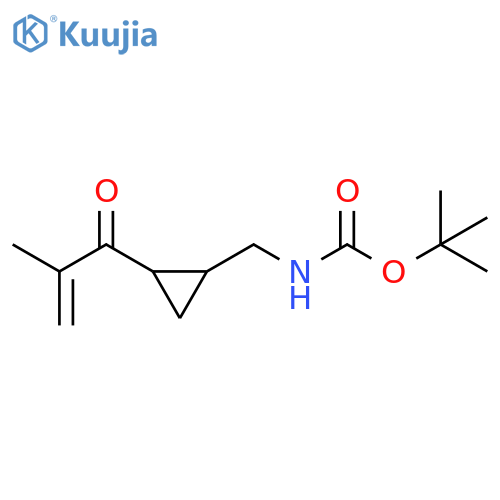 Carbamic acid, N-[[2-(2-methyl-1-oxo-2-propen-1-yl)cyclopropyl]methyl]-, 1,1-dimethylethyl ester structure
