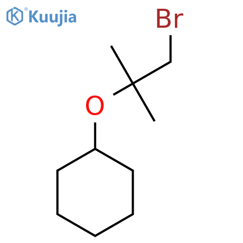 (1-bromo-2-methylpropan-2-yl)oxycyclohexane structure