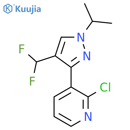 2-chloro-3-[4-(difluoromethyl)-1-(propan-2-yl)-1H-pyrazol-3-yl]pyridine structure