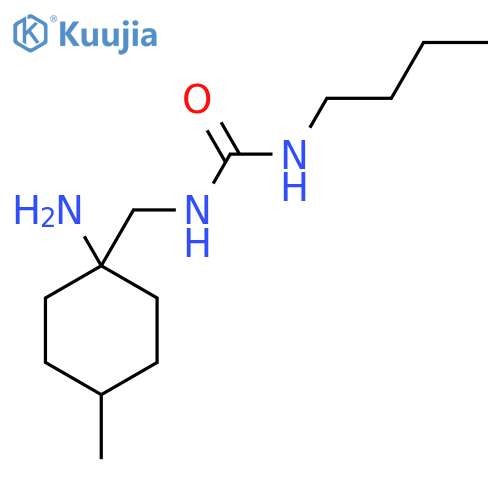1-(1-amino-4-methylcyclohexyl)methyl-3-butylurea structure