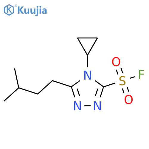 4-cyclopropyl-5-(3-methylbutyl)-4H-1,2,4-triazole-3-sulfonyl fluoride structure