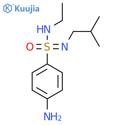 4-amino-N-ethyl-N-(2-methylpropyl)benzene-1-sulfonoimidamide structure