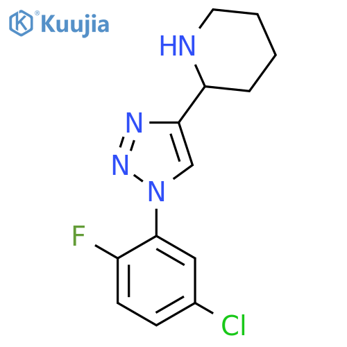 2-[1-(5-chloro-2-fluorophenyl)-1H-1,2,3-triazol-4-yl]piperidine structure