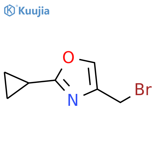 Oxazole, 4-(bromomethyl)-2-cyclopropyl- structure