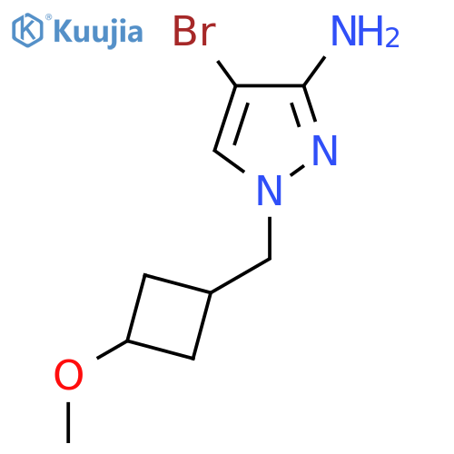 4-bromo-1-(3-methoxycyclobutyl)methyl-1H-pyrazol-3-amine structure