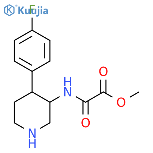 Acetic acid, 2-[[4-(4-fluorophenyl)-3-piperidinyl]amino]-2-oxo-, methyl ester structure