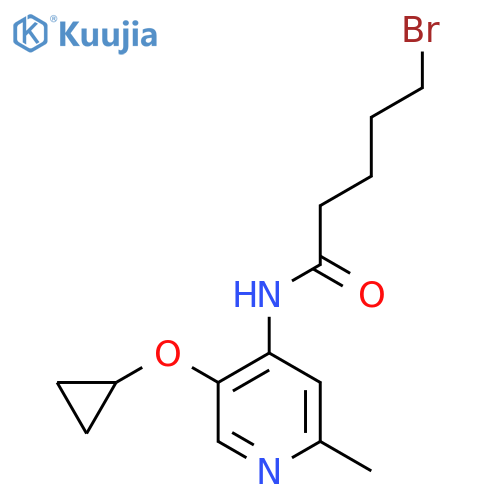 5-bromo-N-(5-cyclopropoxy-2-methylpyridin-4-yl)pentanamide structure
