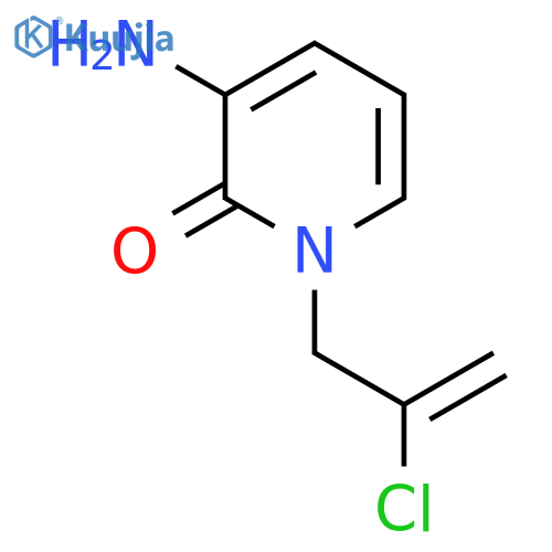 3-amino-1-(2-chloroprop-2-en-1-yl)-1,2-dihydropyridin-2-one structure
