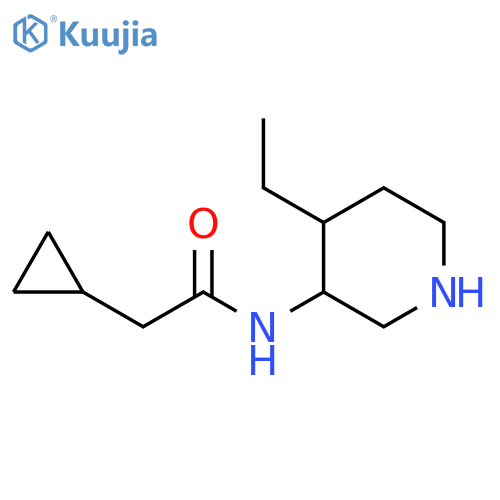 Cyclopropaneacetamide, N-(4-ethyl-3-piperidinyl)- structure