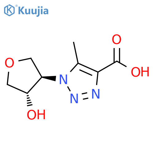 1H-1,2,3-Triazole-4-carboxylic acid, 5-methyl-1-[(3R,4S)-tetrahydro-4-hydroxy-3-furanyl]-, rel- structure