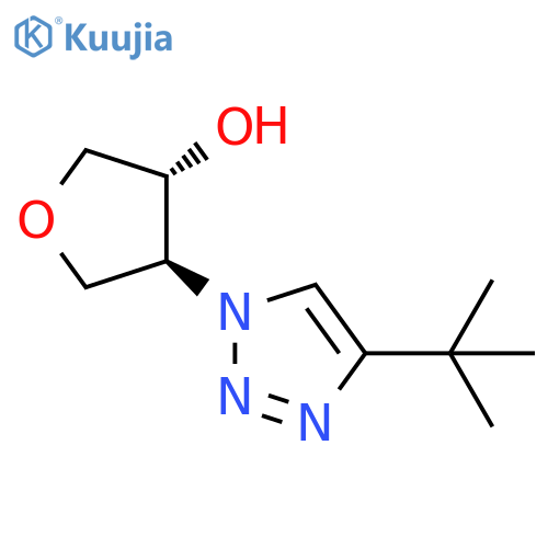 3-Furanol, 4-[4-(1,1-dimethylethyl)-1H-1,2,3-triazol-1-yl]tetrahydro-, (3R,4S)-rel- structure