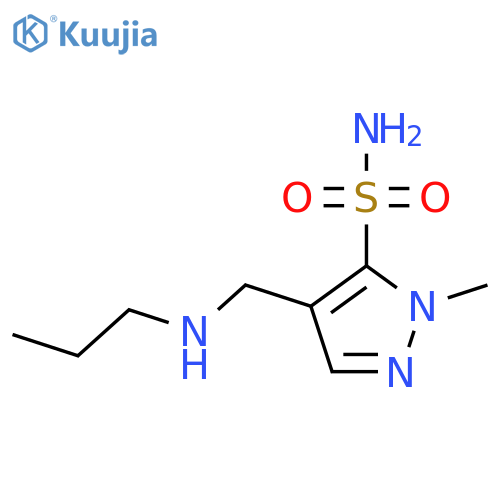 1-methyl-4-[(propylamino)methyl]-1H-pyrazole-5-sulfonamide structure