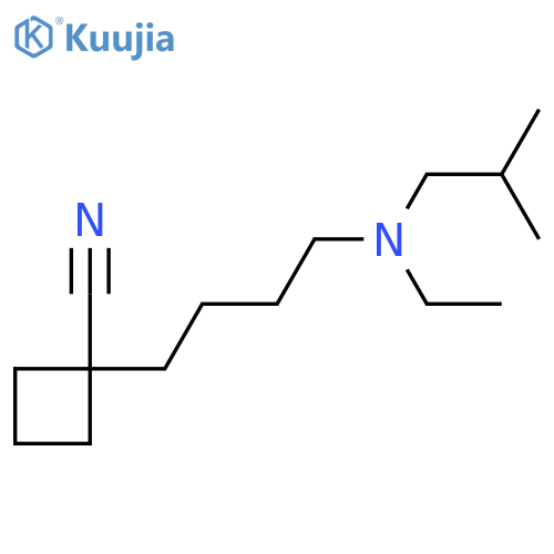 1-{4-[Ethyl(2-methylpropyl)amino]butyl}cyclobutane-1-carbonitrile structure