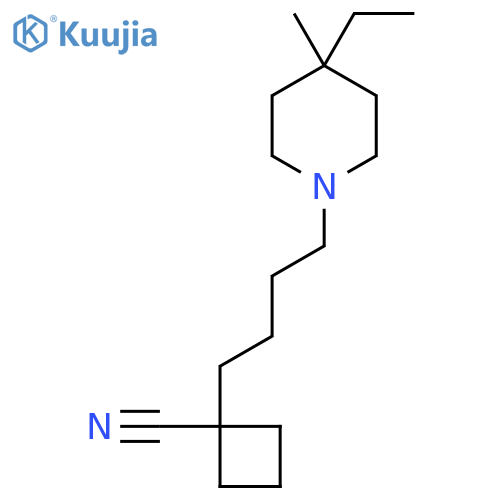 1-[4-(4-Ethyl-4-methylpiperidin-1-yl)butyl]cyclobutane-1-carbonitrile structure