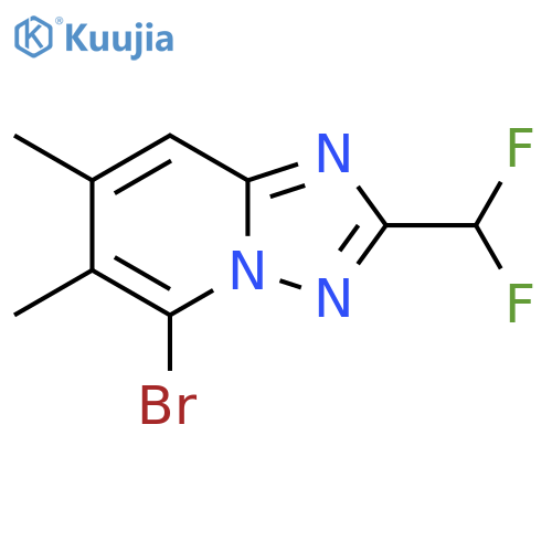 5-bromo-2-(difluoromethyl)-6,7-dimethyl-1,2,4triazolo1,5-apyridine structure