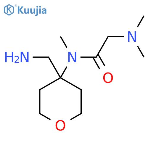 N-[4-(aminomethyl)oxan-4-yl]-2-(dimethylamino)-N-methylacetamide structure