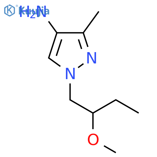 1-(2-methoxybutyl)-3-methyl-1H-pyrazol-4-amine structure