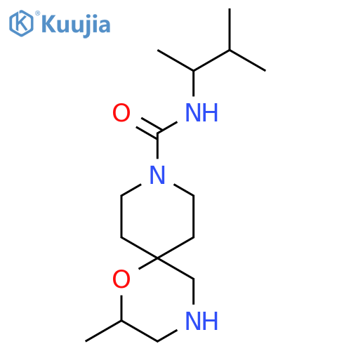 2-methyl-N-(3-methylbutan-2-yl)-1-oxa-4,9-diazaspiro[5.5]undecane-9-carboxamide structure